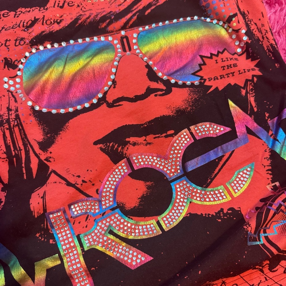 Roca Wear Vintage Graphic Tee with Colorful Print